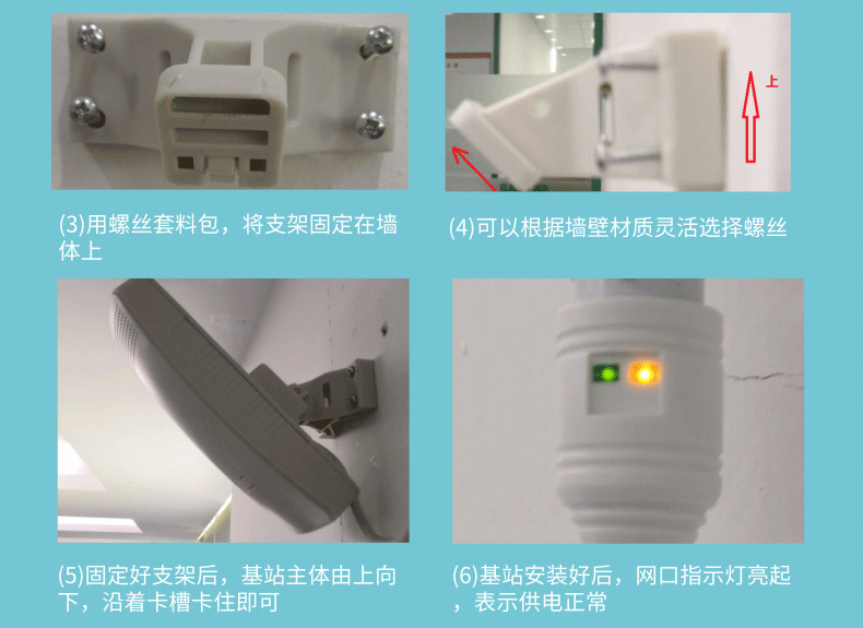 UWB基站墙体安装